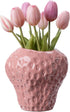 Navaris Strawberry Vase - Funky Ceramic Vase in Pink - Decorative Bookshelf