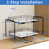 2-Tier (13.5''Wx10.5''Dx9.5''H) BOIVSHI Pull Out Spice Rack, Spice Rack Organizer, Pull Out Spice Racks for Inside
