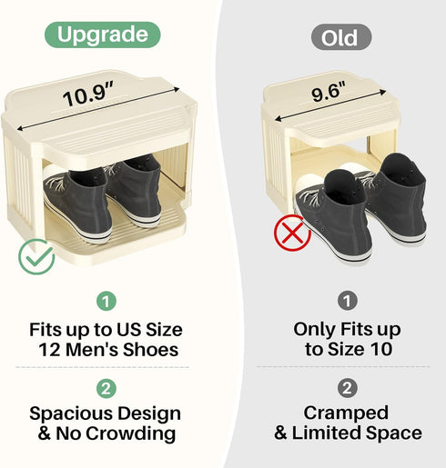8 Closet Kitstorack Vertical Shoe Rack: Tiers Stackable Shoe Rack for DIY Free Standing Shoe Organizer Small Shoe Shelf