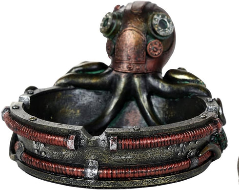 Pacific Giftware Decorative Tabletop Accessory Steampunk Octopus Cigarette Ashtray Coin Tray