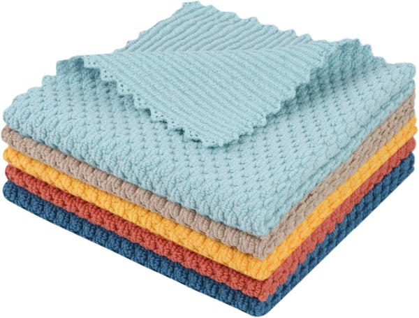 SINLAND Microfiber Dish Cloth for Washing Dishes Rags Best Kitchen Washcloth Cleaning