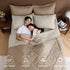 Set 7-Piece Set HEVUMYI Khaki & Linen Full Comforter - All Season Bed in a Bag Full, Ultra Soft Bedding with Comforter