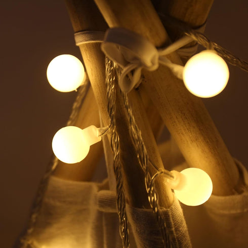 WFGGEH 10ft 20 Globe Plug in String Lights, LED Warm White Globe Fairy Lights for Birthday Christmas Wedding Party Home