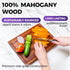 Straga Premium Mahogany Hardwood Cutting Board, 12" x 9" x 0.75", Sustainable Kitchen Essential with Juice Groove