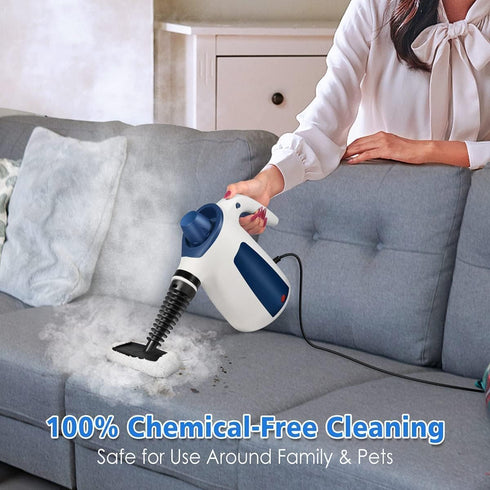 9pcs 350ML Handheld Steam Cleaner, Steam Cleaner with Accessories & Safety Lock, Capacity, Multi-Surface Steamer