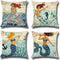 ULOVE LOVE YOURSELF Ocean Theme Throw Pillow Case - 4 Pack Cotton Linen Mermaid Square Cushion Covers 18 X 18 Inch