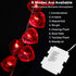 2 Pack 100LED 8 Valentines Day Decor, Total Modes Battery Operated w/Timer Diamond Cut Red Heart Twinkle Fairy String