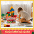 Nitial 6 Packs Clear Toy Storage Bags, Waterproof Zippered Bags for Building Blocks, Board Games, Small Toys (Bright