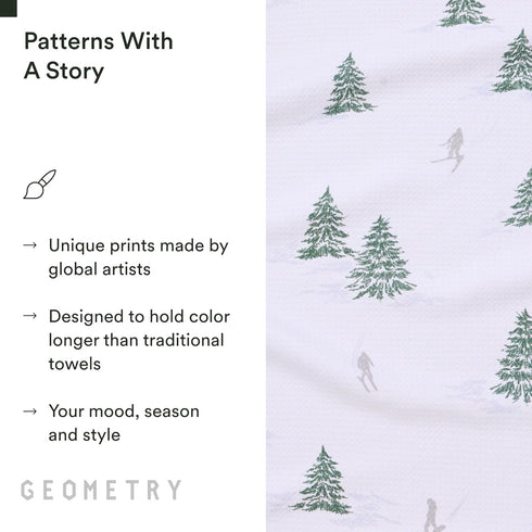 GEOMETRY Christmas Kitchen Towels - Quick Dry Microfiber Cloth Dish Towels for Kitchen Drying - Premium Quick Dry Towel