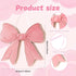Vozekrod Pink Bow Wooden Wall Sign - Cute Girls Room Decor, Preppy Hanging Plaque for Dorm Nursery Door