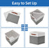 Temary 4 Pack Cube Storage Bins, 11×11 Fabric Storage Baskets with Handles, Collapsible for Shelf
