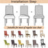 2 Pack Dining Chair Covers, Stretch Spandex Removable Washable Protector Chair Slipcovers for Dining Room Kitchen (Sky