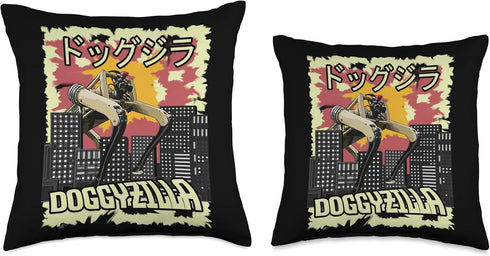 Drone Dog Toy Programmer, Coding Automation Dog Drone Zilla, 18x18, Multicolor Throw Pillow