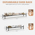 6 Closet, 1 STORAGE MANIAC Long Expandable Shoe Rack, Pairs Metal Wide Stackable Shoe Rack, Adjustable Shoes Shelf