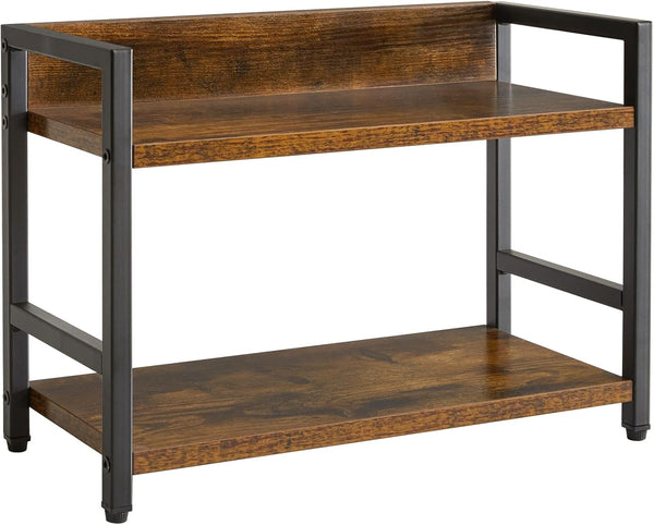 IBUYKE 2-Tier Spice Rack, Industrial Counter Shelf Desktop Storage Organizer for Kitchen Office Living Room