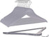 Quality Wooden Hangers Set of 10-Pack - Slightly Curved Solid Wood Coat Hangers with Stylish Chrome Hooks (Gray, 10)