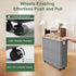 9 1 Pack Bamboo Toilet Paper Storage with Lid and Wheels, Bathroom Toilet Storage Basket with Handle, Paper Storage