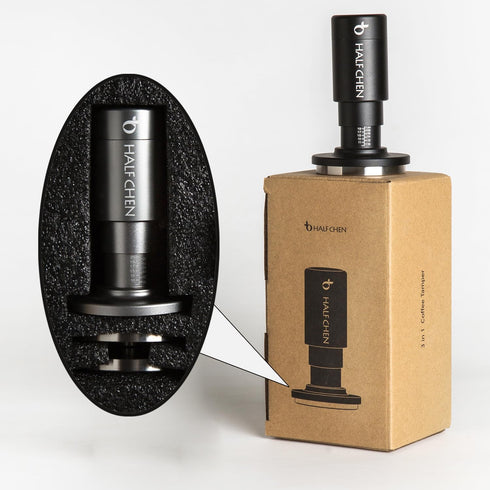 58mm Espresso Tamper with WDT Tool, Calibration Spring, Stainless Steel Flat and Spiral Bases, All-In-One Accessories