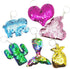 TTSAM 20 Pieces Reversible Mermaid Sequin Keychain, Glitter Flip Sequin Keychains Animal Shape for Party Events Gift