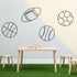 4 Packs Funrous Sports Room Wall Decor for Boys Metal Modern Soccer Football Wall Art Decor Black Basketball Baseball