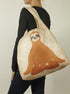O-WITZ Reusable Grocery Bags, Vibrant Tote Bag for Groceries, Washable Design with Large Handles, Sloth Yoga