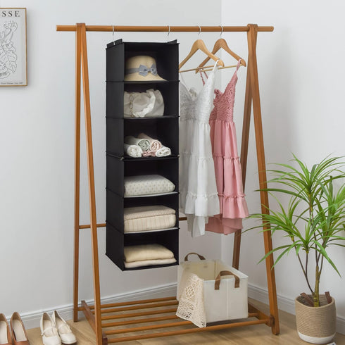 6-Shelf Closet, 2 Pack 3-Shelf GRANNY SAYS Hanging Organizer for Separable to Hanging Shelves, Hanging Organizer