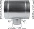 8'' Inch Duct T-Joint Splitter to 4" Inch 90° Degree Branch Connector for Exhaust Systems, T-Shaped Metal Junction