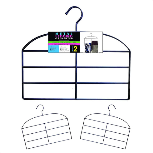 Dr. Organizer 2 Pack Pants and Leggings Organizer Hangers, Multifunctional Space-Saving Metal Closet Hanger
