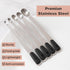 Measuring Spoons Set of 5, Tiny Stainless Steel Measuring Spoons with Black Silicone Handle for Dry or Liquid