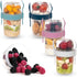 4-Pack 22 oz Portable Breakfast Cups with Lids & Spoons Reusable Cereal