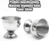 Qjaiune 2pcs 46mm 48mm Silver Egg Cups Stainless Steel Egg Holder, Soft Boiled & Hard Boiled Egg Tray Kitchen Gadgets