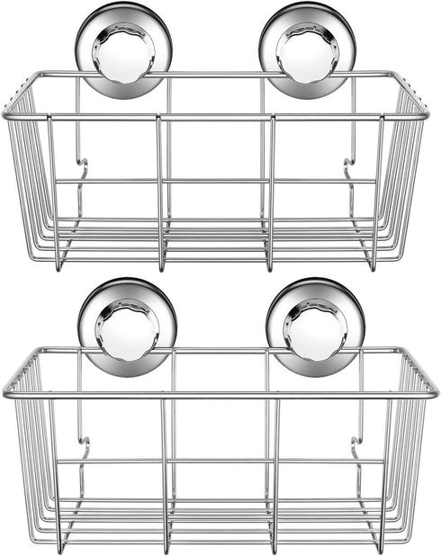 SANNO Suction Cups Replacement for Shower Caddy Soap Dish Double Hooks (Set of 4)