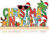 Roowest Metal Christmas in July Sign Tabletop Decor Summer Christmas Table Centerpiece