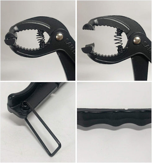 LENITH Black Aluminum Hot Pot Tongs Holder for Dolsot, Bibimbap Bowl, Ddukbaegi, Sizzling Hot Pot
