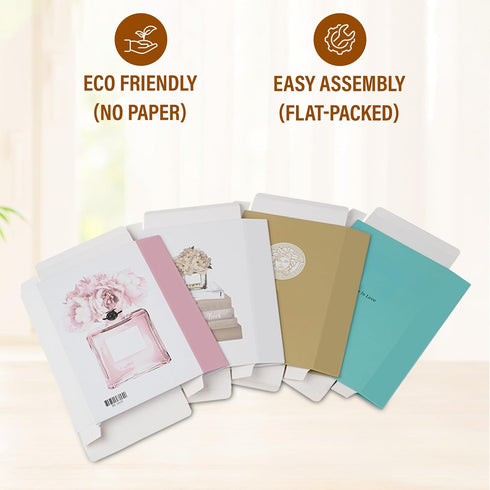 4 PROBENEX Blush Large | PCS Faux Decorative Books for Home Decor | Not Real Books (Cardboard Boxes) | Coffee Table