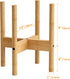 12 Inch ALIGADO Bamboo Plant Stand Indoor, for Up to Pots, Built to Fit Corners, Sturdy & Stable Design, Natural Wood