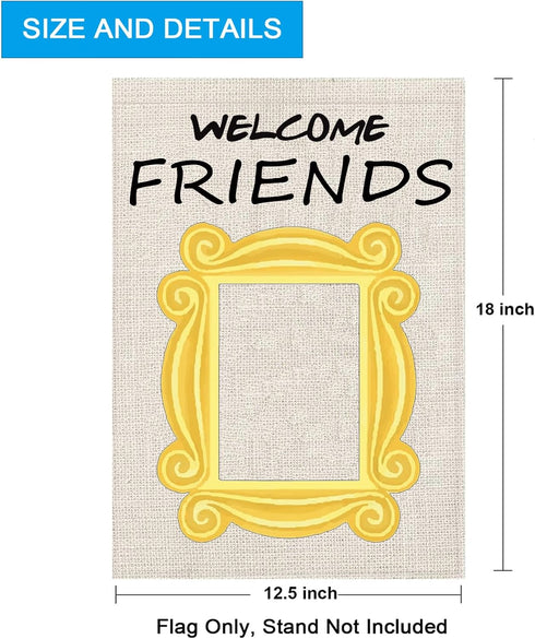 ZJXHPO Welcome Friend Garden Flag Inspire Gift Novelty Garden Flag Outdoor Gift (Welcome Friends)