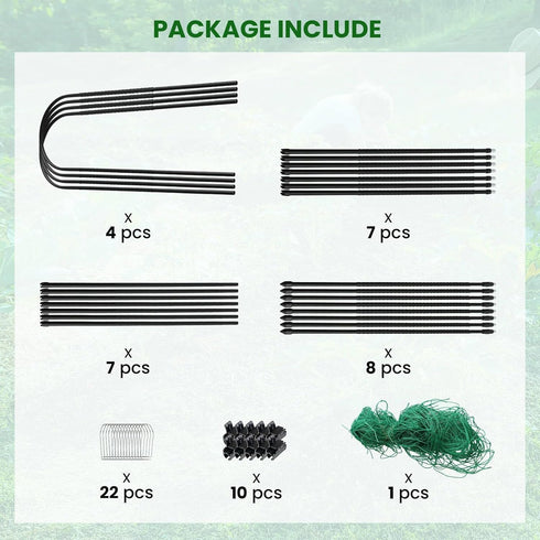 6 OTOSUNNY Garden Trellis for Climbing Plants Outdoor, FT Tall Arch Tunnel, Metal A-Frame Plant Support with Trellis