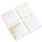 100 PK Gold Napkins - 4 Assorted Designs - 3-Ply Cocktail Napkins 5 x 5 Inches Disposable Party Napkins for Wedding