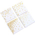 100 PK Gold Napkins - 4 Assorted Designs - 3-Ply Cocktail Napkins 5 x 5 Inches Disposable Party Napkins for Wedding