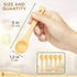 Golden Nature Bamboo Spoon Set (10 Pc), Tiny Wooden Spoons for Sugar, Spices, Seasoning, Coffee, Jam, Herbs, Dessert
