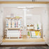 3 Pack TIDIIABODE Trash Bag Holder Dispenser,Kitchen Organization and Storage, Stackable Storage Bins with Lids, White