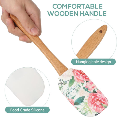 2pcs Cake Cream Spatula, Silicone Cake Scrapers for Kitchen, Reusable Butter Scrapers, Professional Baking Tools