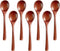 7 Pcs Wooden Spoons for Eating, Small Serving Spoon for Honey, Tea,