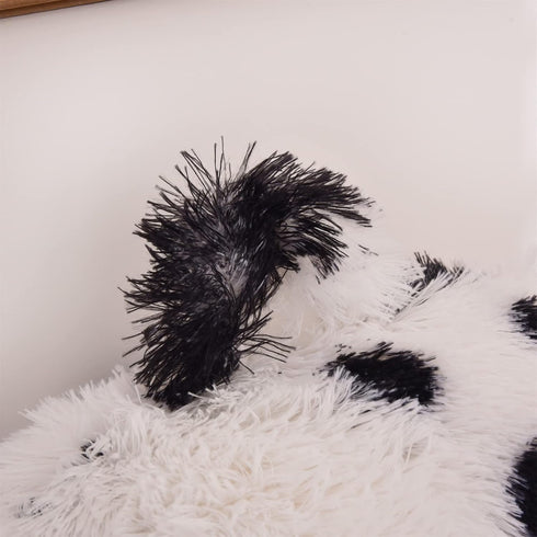 Aimuan Reading Pillow Bed Rest Pillow with Arms Plush Shaggy Fur Cushion for Adults Teens Incline Rest Sitting up