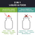 3.5 oz Purple Squeasy Snacker Spill Proof Silicone Reusable Food Pouch - for Both Soft Foods and Liquids - Water, Apple
