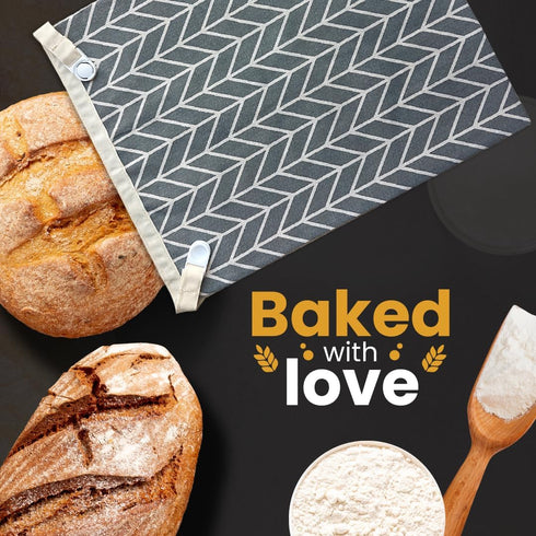 MINGJYLES 2 Pack 12.6 16.3 Reusable Beeswax Bread Bags for Sourdough - x Extra Large Storage, Keeps Homemade Bread