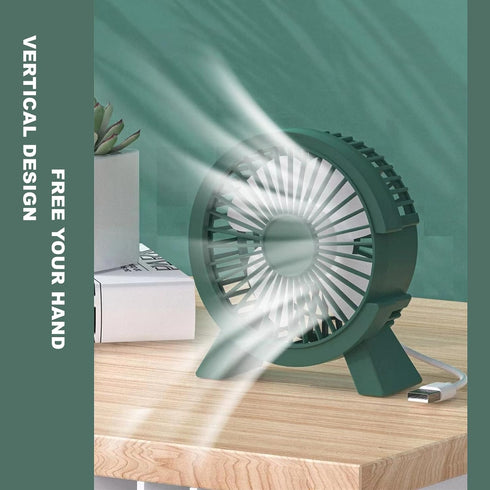 USB Fan 5in Mini Desk Table Fan, Personal Quiet Fan, Portable Desktop Cooling Fan Powered by USB for Camping, Home,