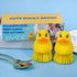 GTOTd Brush2 PackErgonomic Cute Ducky Washing Dish Palm Scrubber with Handle for Potato Vegetable Fruit Kitchen Gadgets