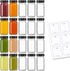 20 PACK 2 oz Glass Shot Bottles w/ Black Lids & 20
